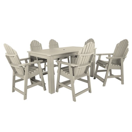 Highwood Usa Hamilton 7pc Rectangular Counter Height Outdoor Patio Furniture Dining Set 72 x 42 AD-ST7HM2CO4BA-WAE